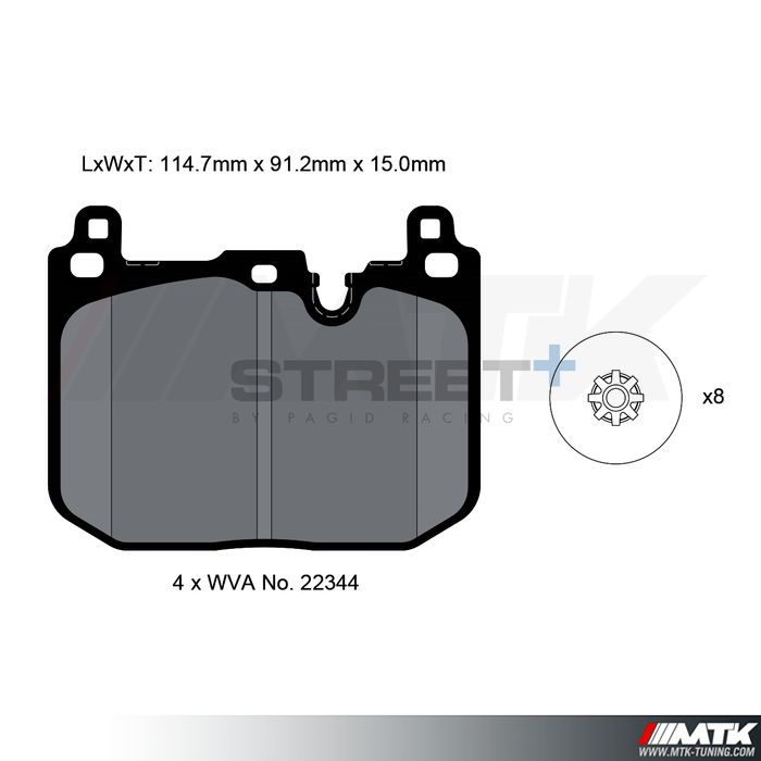 Plaquettes Pagid Street Plus T8162SP2001