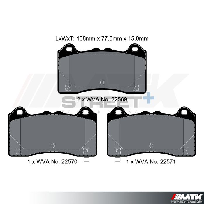 Plaquettes Pagid Street Plus T8163SP2001