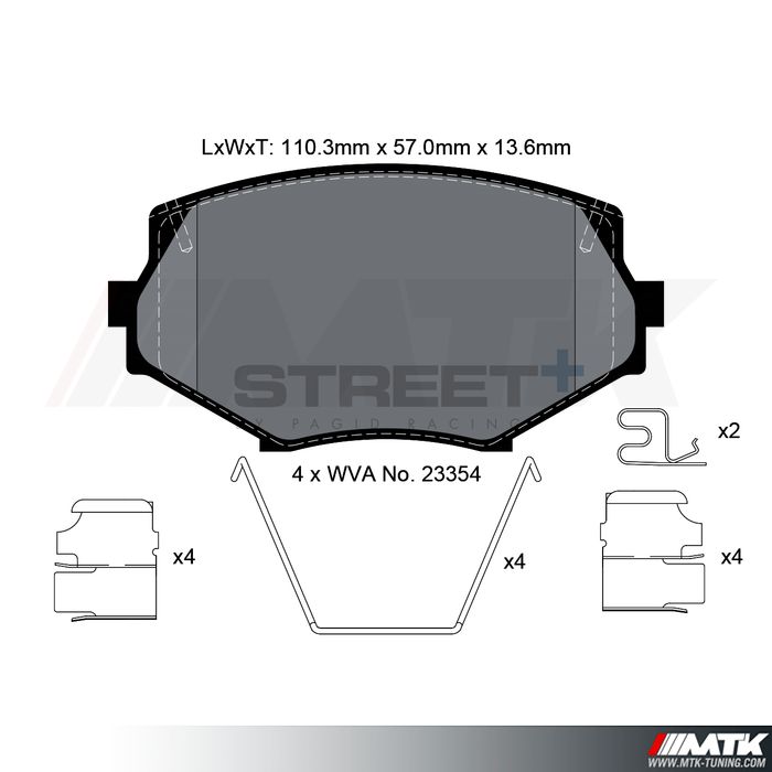 Plaquettes Pagid Street Plus T8171SP2001