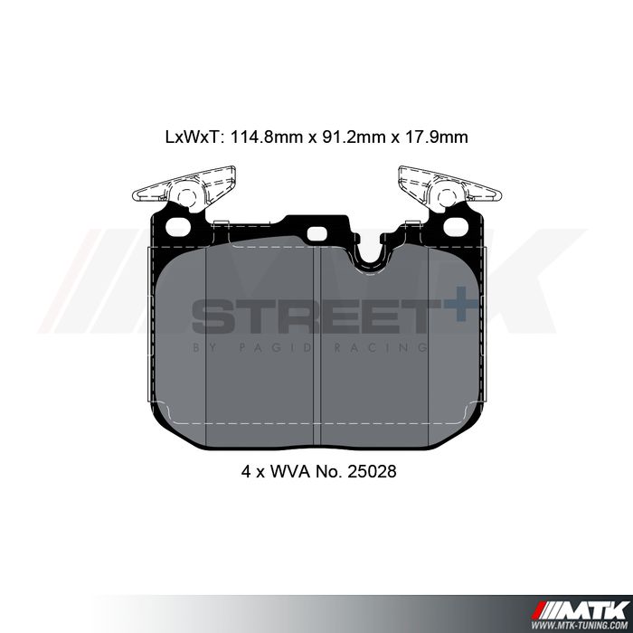 Plaquettes Pagid Street Plus T8194SP2001