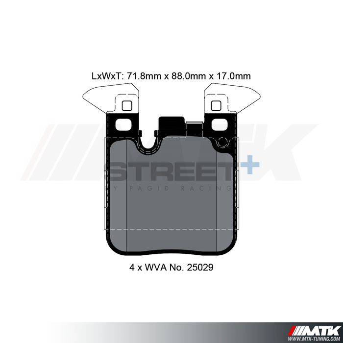 Plaquettes Pagid Street Plus T8195SP2001