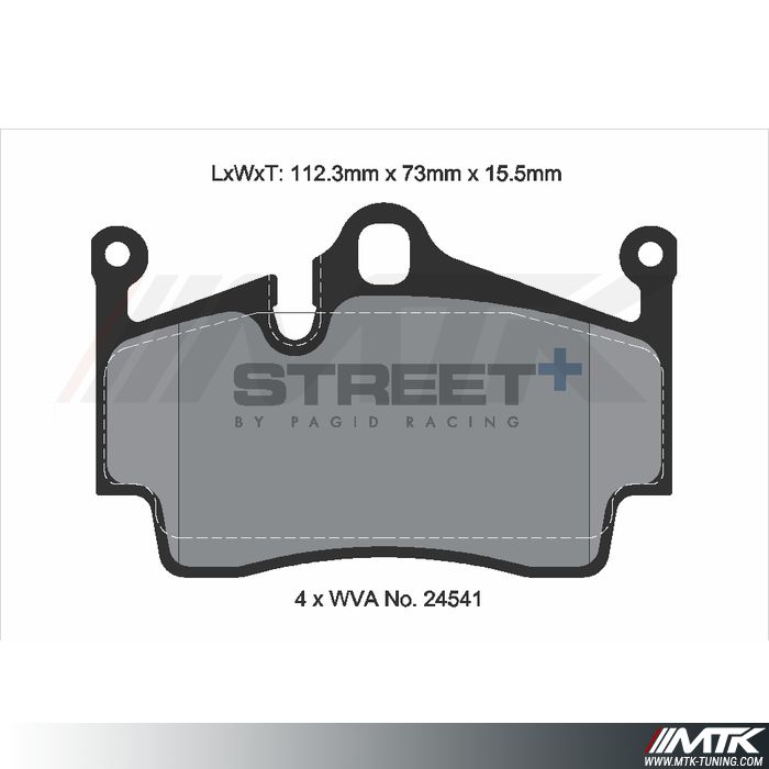 Plaquettes Pagid Street Plus T8274SP2001