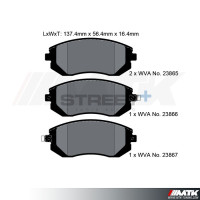 Plaquettes Pagid Street Plus T8047SP2001