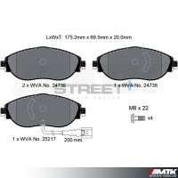 Plaquettes Pagid Street Plus T8192SP2001