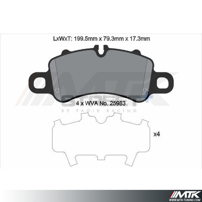 Plaquettes Pagid Street Plus T8373SP2001