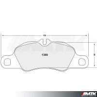 Plaquettes AV PFC 08 Porsche Cayman S 718