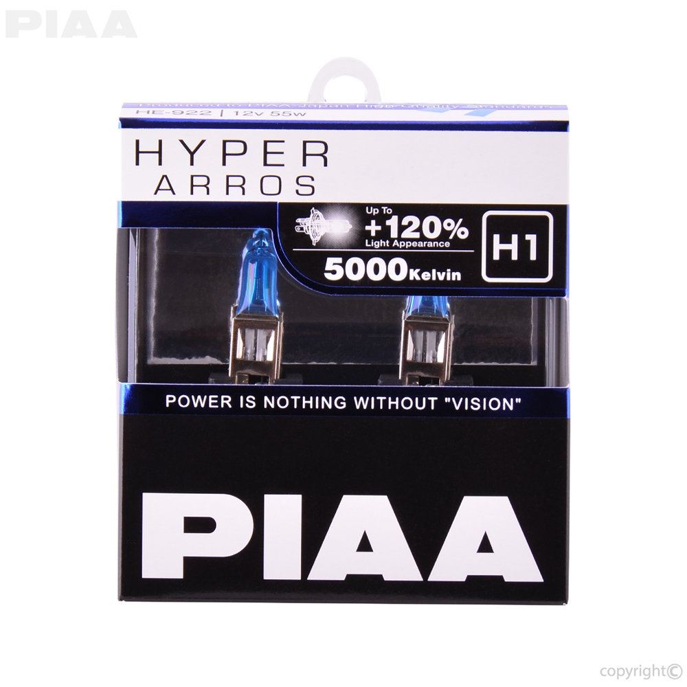 Ampoules PIAA H1 Hyper arros - 5000K