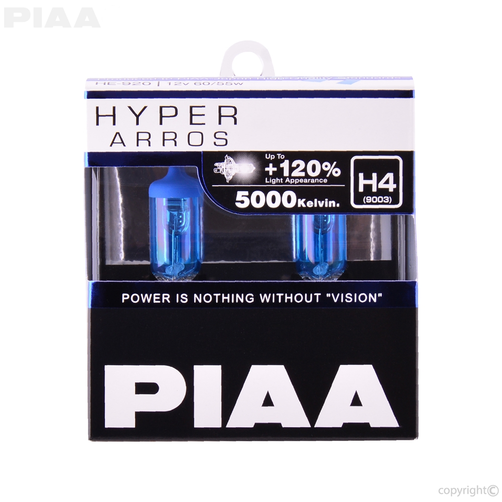 Ampoules PIAA H4 Hyper arros - 5000K