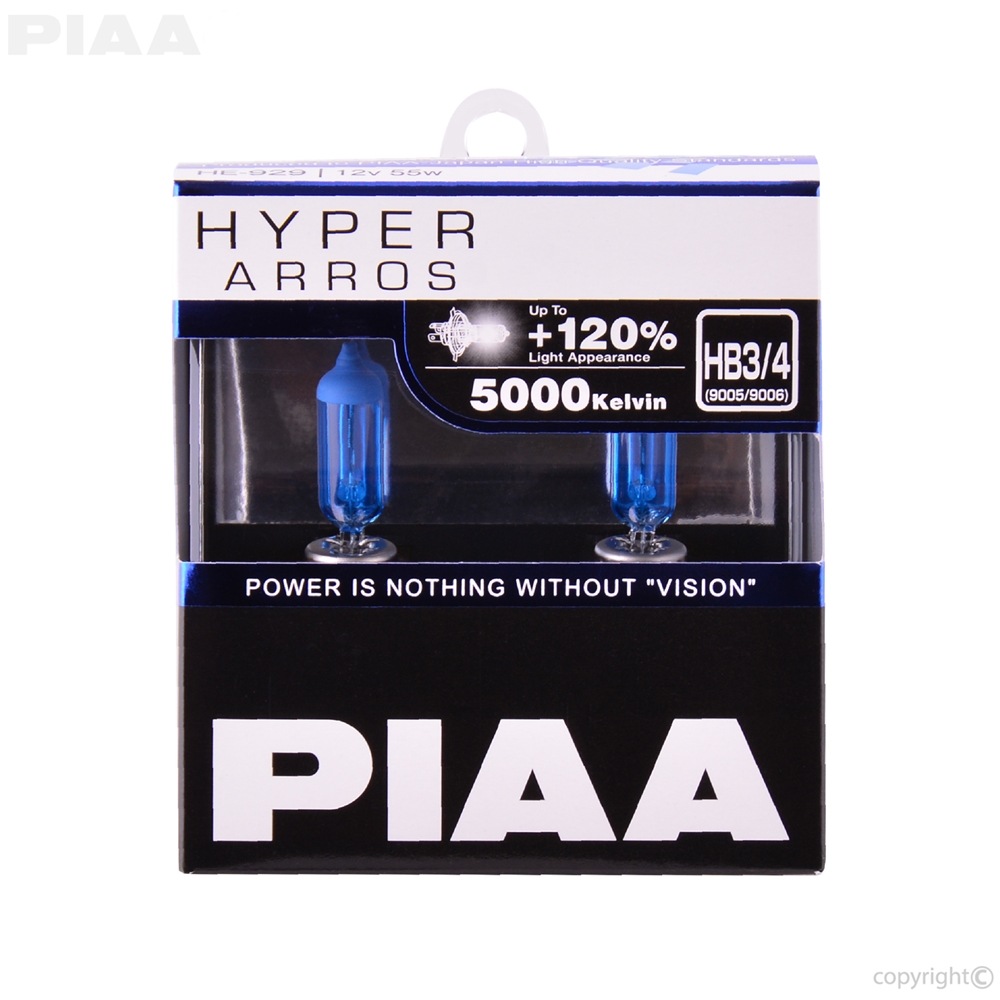 Ampoules PIAA HB3 - HB4 Hyper arros - 5000K