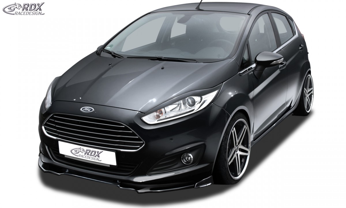 Paupières De Phares Maxton Design Pour Ford Fiesta Mk8 ST / ST-Line / Standard - Noir Brillant, Référence FO-FI-8-ST-L1G, Neuf - Personnalisation Auto !