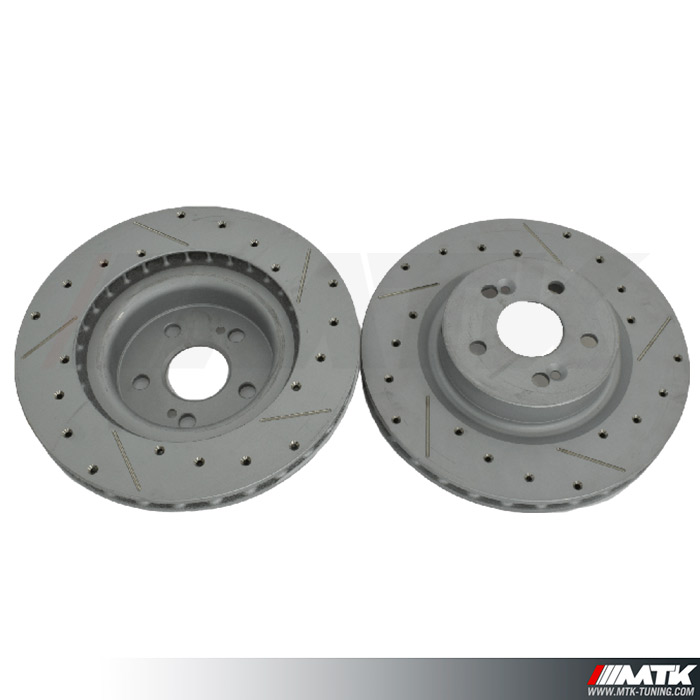 Disques de frein rainurés percés Renault Sport Clio 3 RS et Megane 2 RS