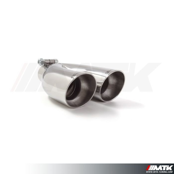 Embout Inox Ragazzon double rond Sport Line 2x70mm