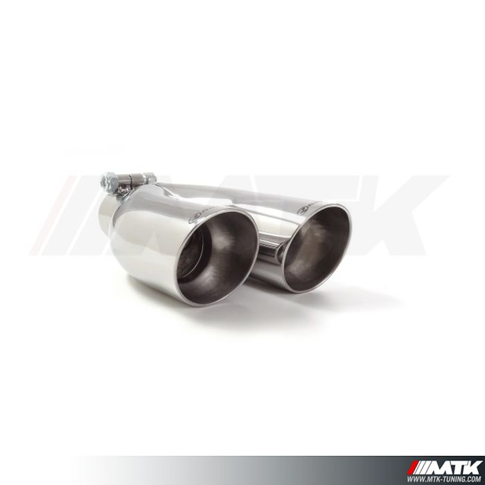 Embout Inox Ragazzon double rond D/G  2x80mm