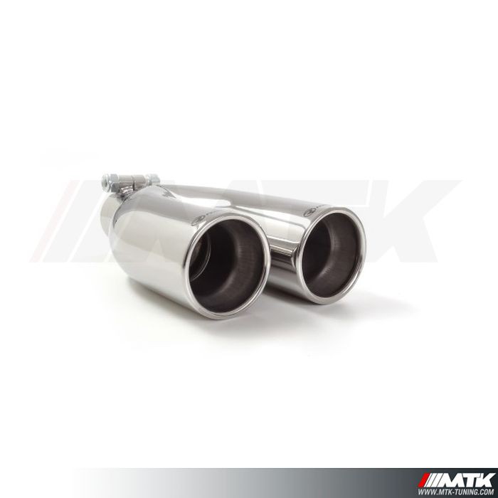 Embout d'échappement inox double rond 2x80mm gauche Ragazzon