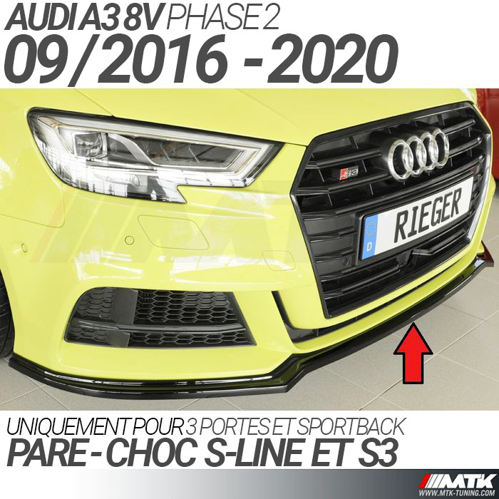 Lame de pare-choc Audi A3 8V PH.2 S-line