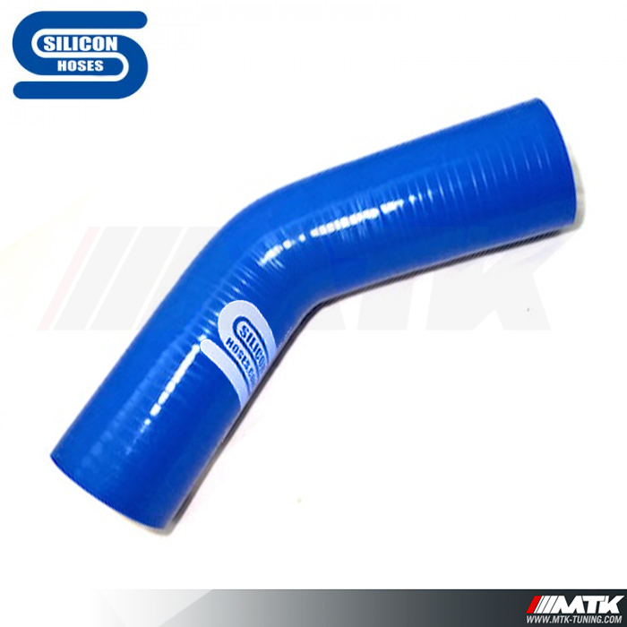 Durite Silicone coude 45° bleu - Silicon hoses