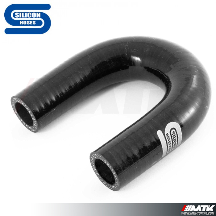 Durite silicone coudé 180° Noir - Silicon Hoses