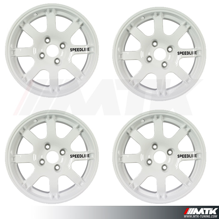 Pack de 4 Jantes PTS Speedline blanche SL434 Groupe A - 6,75x15 - 4x108 -  ET:8