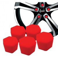 20 caches écrou ou vis de roue rouge