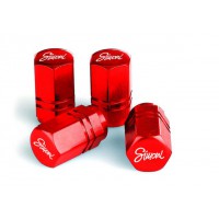 4 bouchons de valve rouge