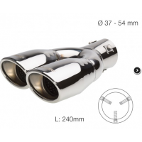 Embout double oval 176x67mm biseauté gauche