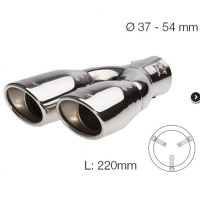 Embout double oval 176x67mm biseauté cote droit