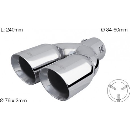Embouts D'échappement Emmalex Pour Yamaha XJR - Diamètre 34 Mm, Neufs, Fabriqués En France
