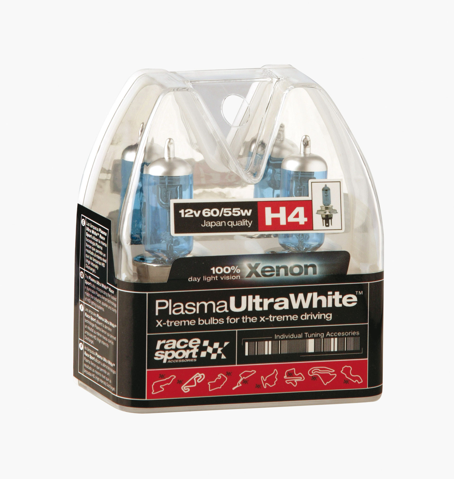 2 Ampoules H4 plasma ultra white 55/60W