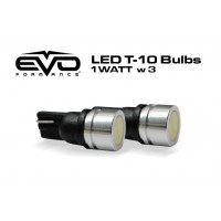 2 ampoules led T10 bullet bleu