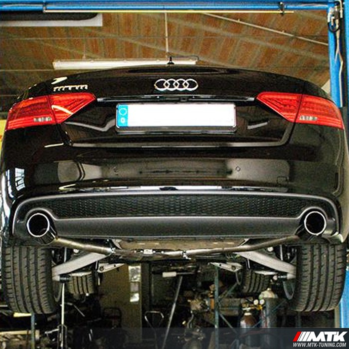 Pour Audi A5 Coupe 07 11 pare-chocs arrière réservoir d'échappement sur les deux côtés s line look Pour Audi A5 Coupe 07 11 pare-chocs arrière réservoir d'échappement sur les deux côtés s line look