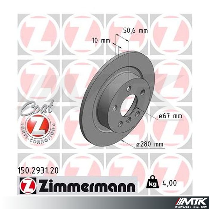 Disques arrière Zimmermann Mini F55/F56 Cooper S