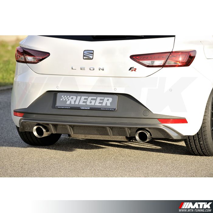 Diffuseur pare choc arriere RIEGER - AKRAPOVIC - MAXTON Design Auto pour  SEAT - Leon III (5F)