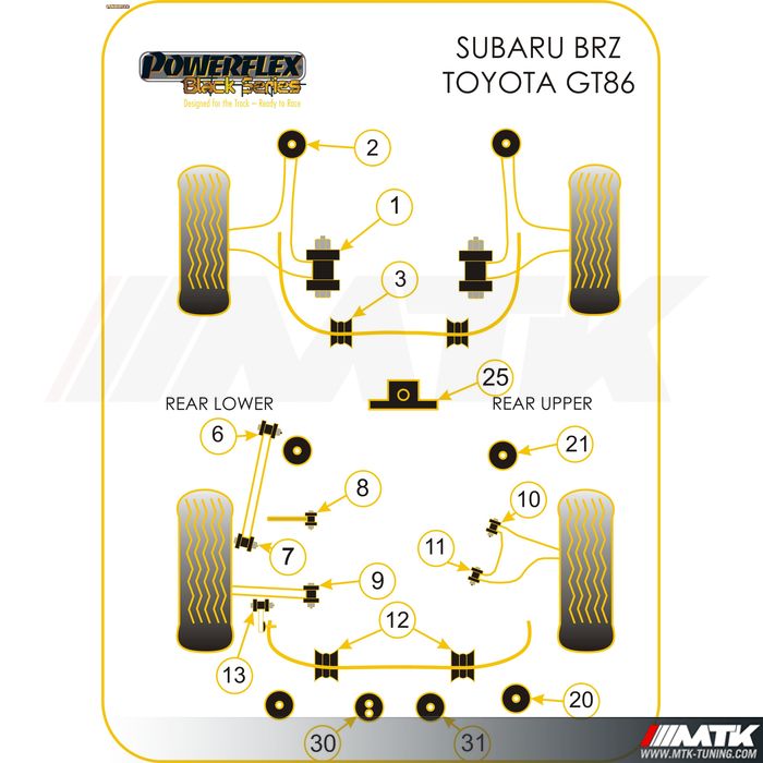 Silentblocs Powerflex Black series Subaru BRZ