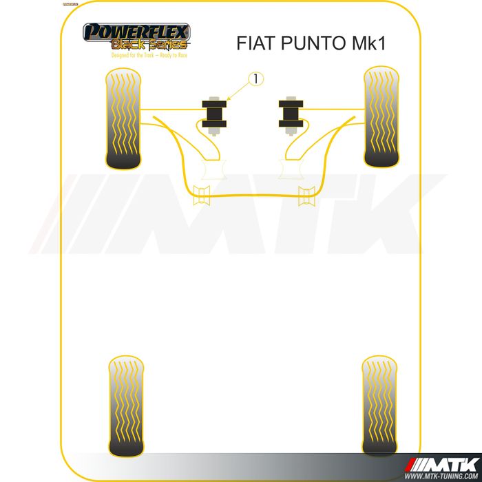 Silentblocs Powerflex Black series Fiat Punto 1