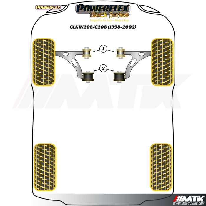 Silentblocs Powerflex Black series Mercedes-Benz CLK 208