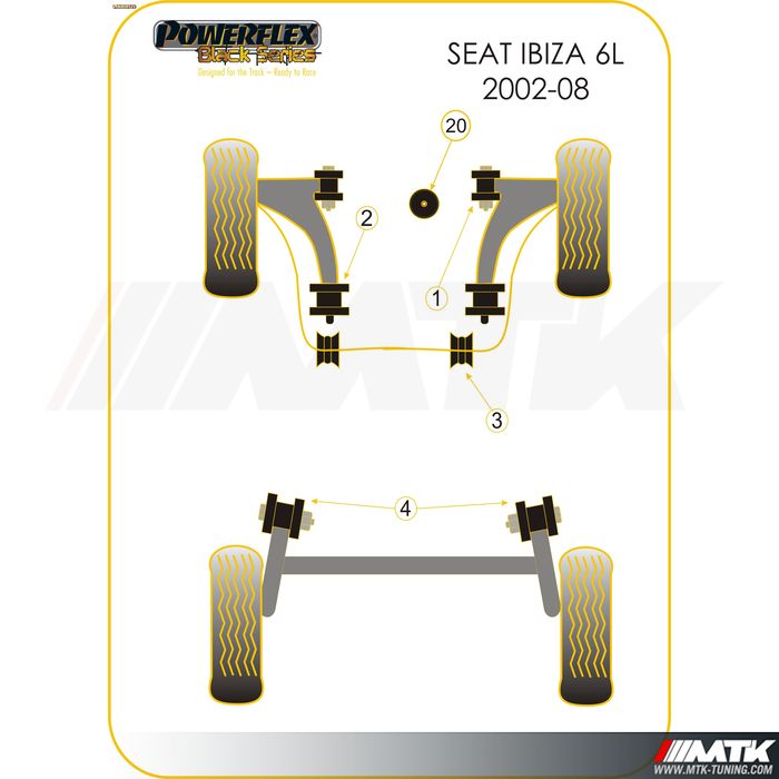 Silentblocs Powerflex Black series Seat Ibiza 6L