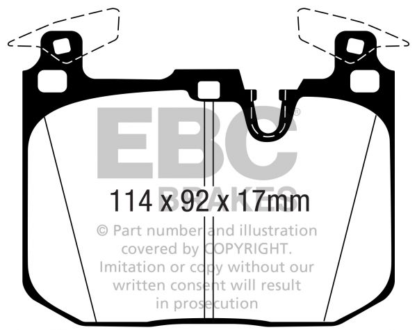 Plaquettes avant EBC Brakes Bmw M4 F82 Competition