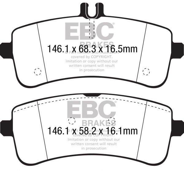 Plaquettes arrière EBC Brakes Mercedes-Benz Classe C63 AMG W205