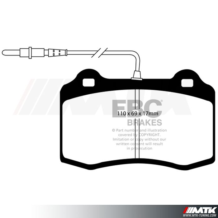 Plaquettes avant EBC Brakes Peugeot 406 Coupe