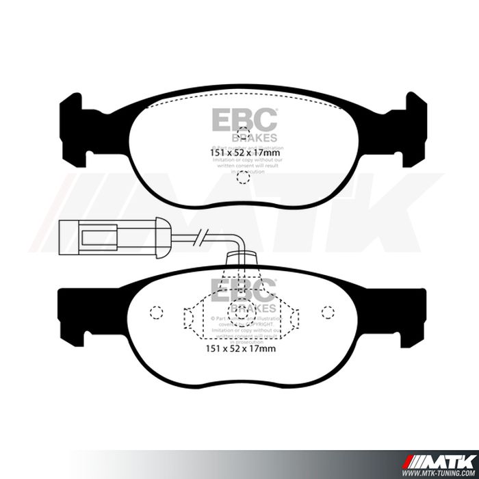 Plaquettes avant EBC Brakes Fiat Brava