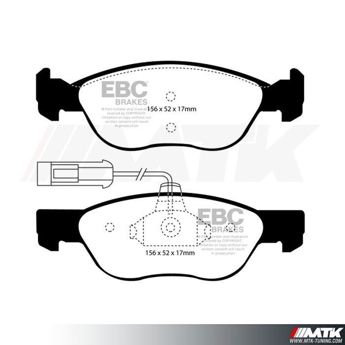 Plaquettes avant EBC Brakes Fiat Brava