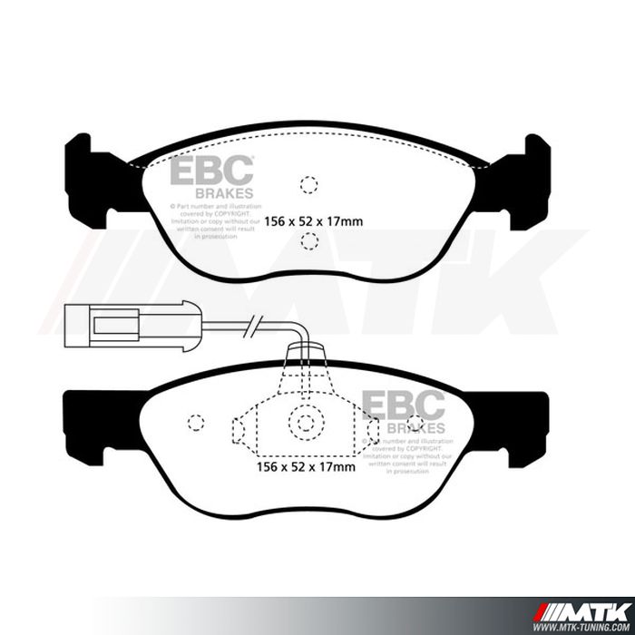 Plaquettes avant EBC Brakes Alfa Romeo 145