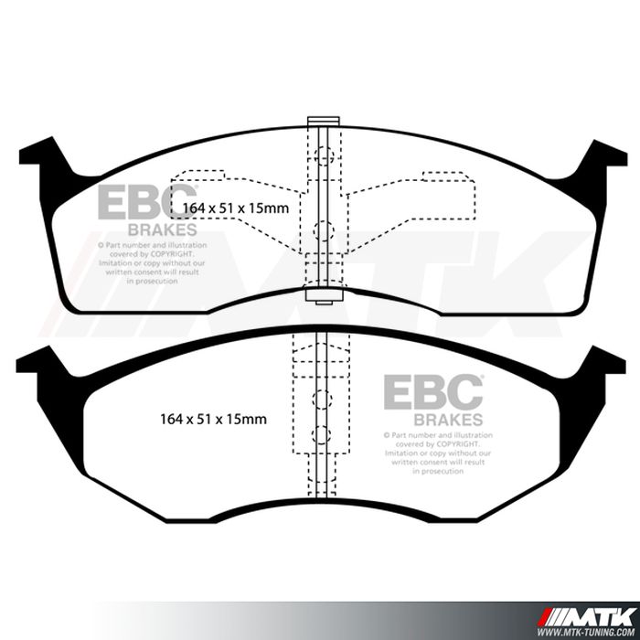 Plaquettes avant EBC Brakes Chrysler Neon