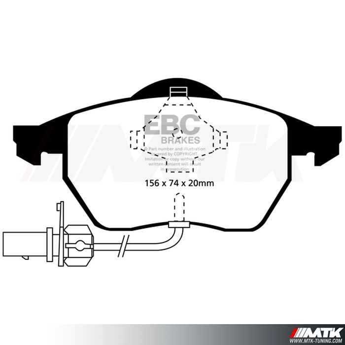 Plaquettes avant EBC Brakes Audi A6 quattro C5/4B