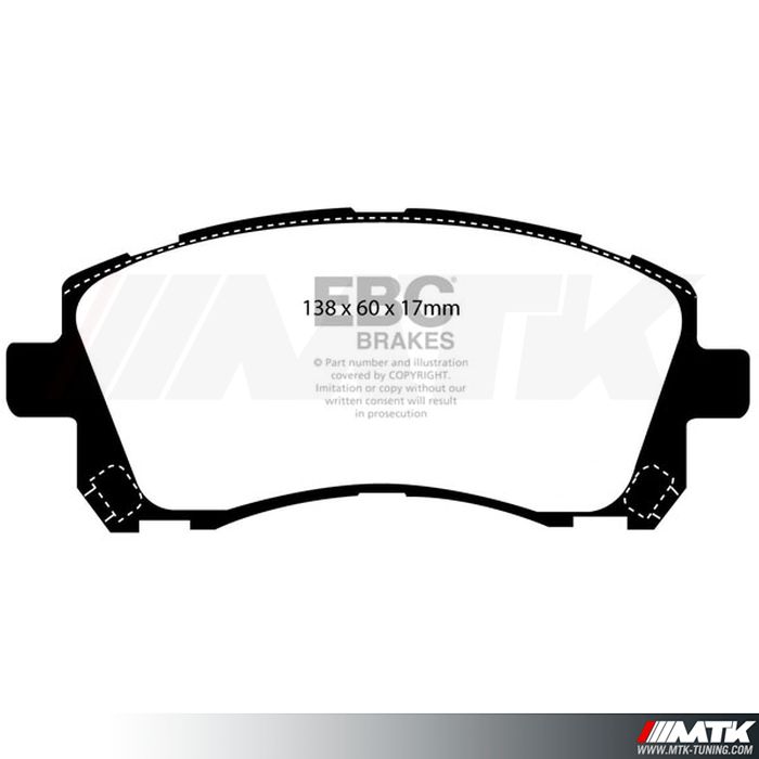 Plaquettes avant EBC Brakes Subaru Impreza GT