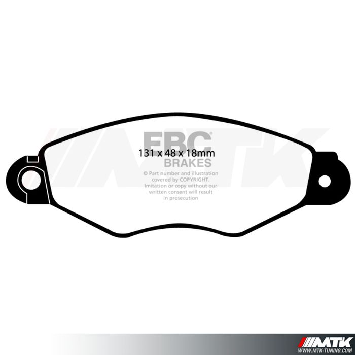 Plaquettes avant EBC Brakes Citroen Xsara