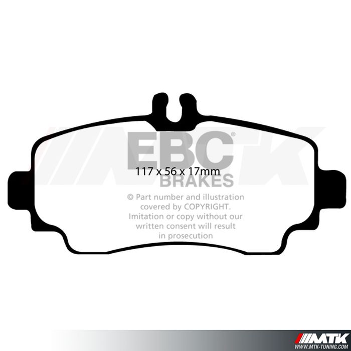 Plaquettes avant EBC Brakes Mercedes-Benz Classe A W168