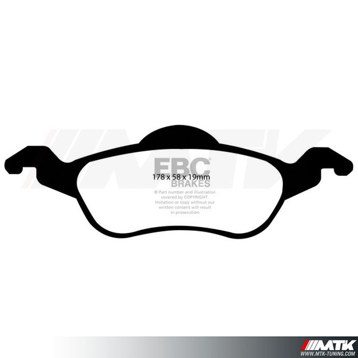 Plaquettes avant EBC Brakes Ford Focus I