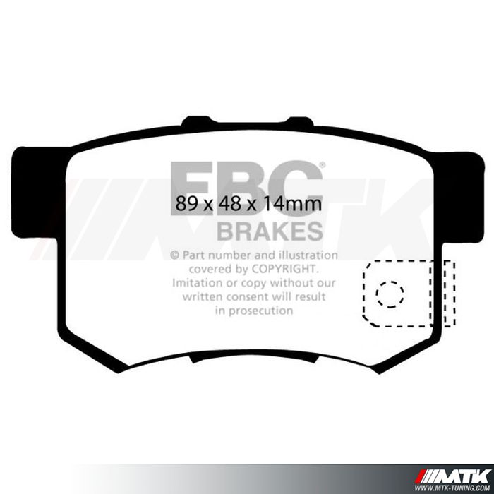 Plaquettes arrière EBC Brakes Honda Jazz