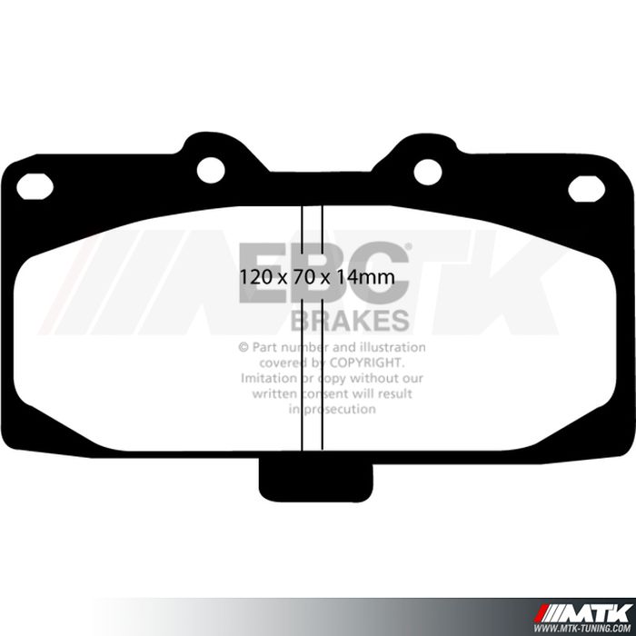 Plaquettes avant EBC Brakes Toyota Yaris GRMN